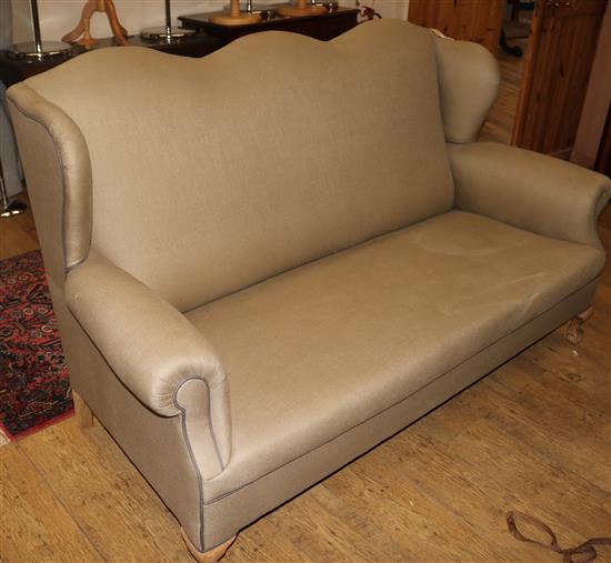 A white upholstered settee, W178cm